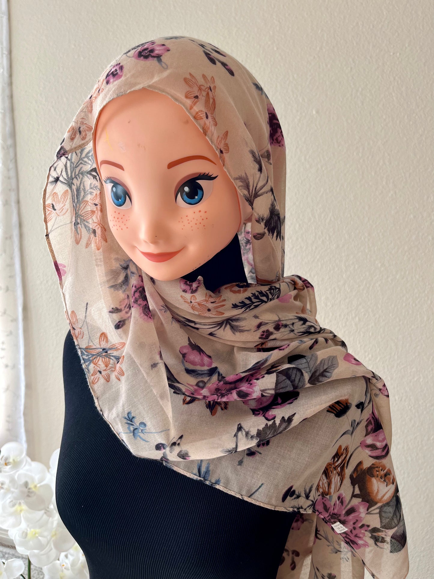 Flower spring pattern Hijab - EmelBoutique