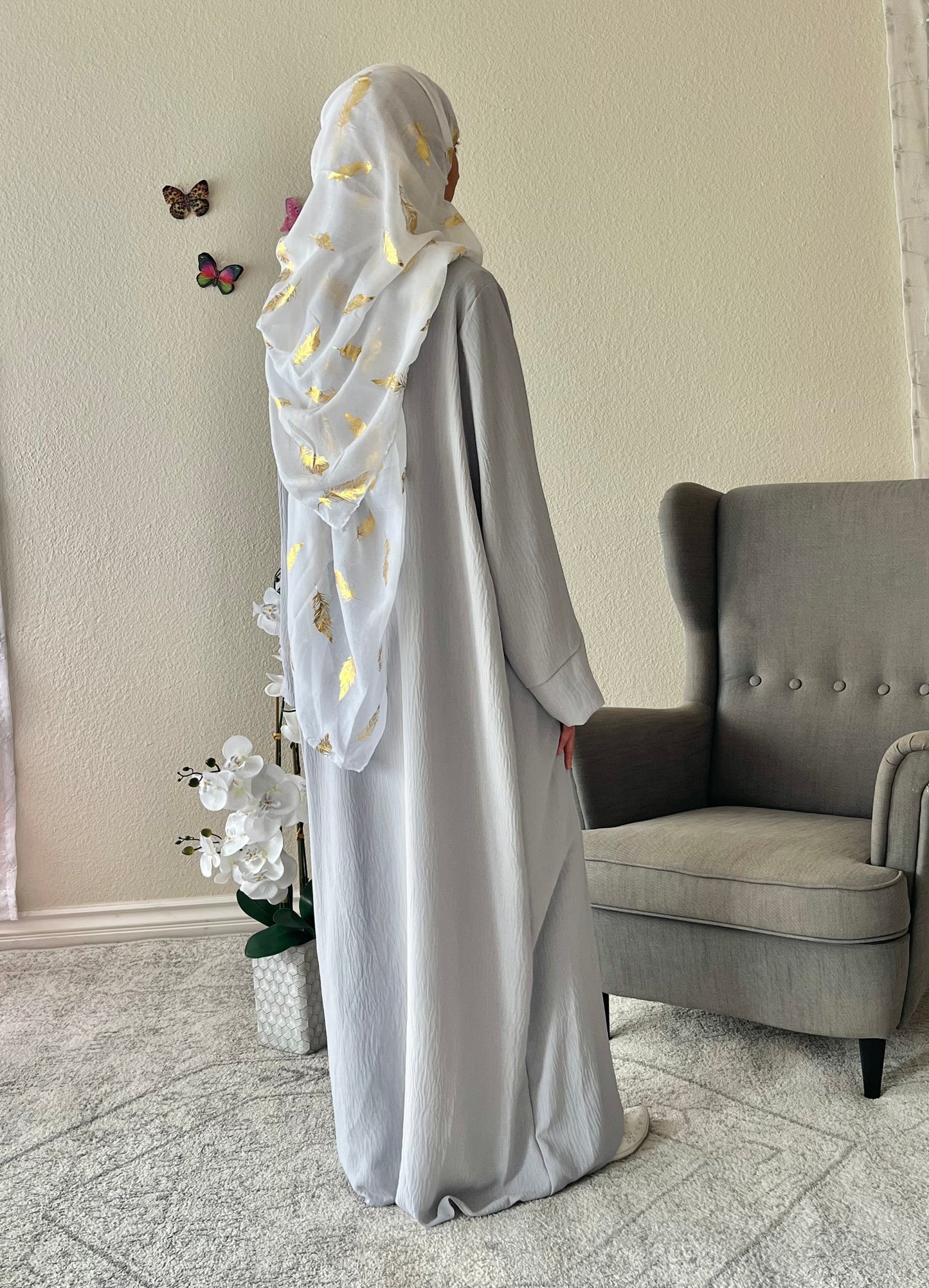 Grey Jazz Abaya