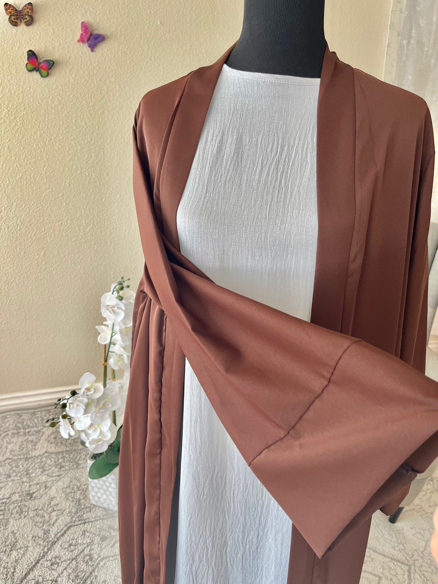 Brown Open Front AbayaBrown Open Front Abaya