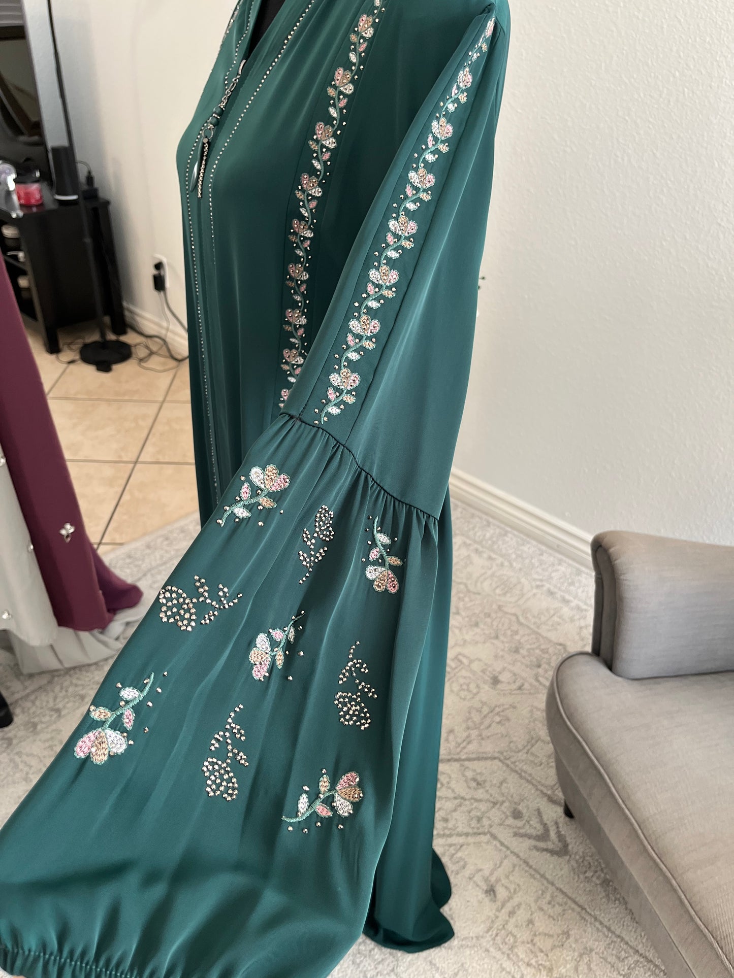 Royal Garden Embroidered Abaya