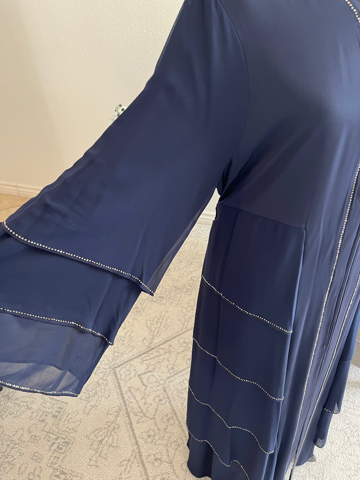 Celestial Blue Stass Abaya