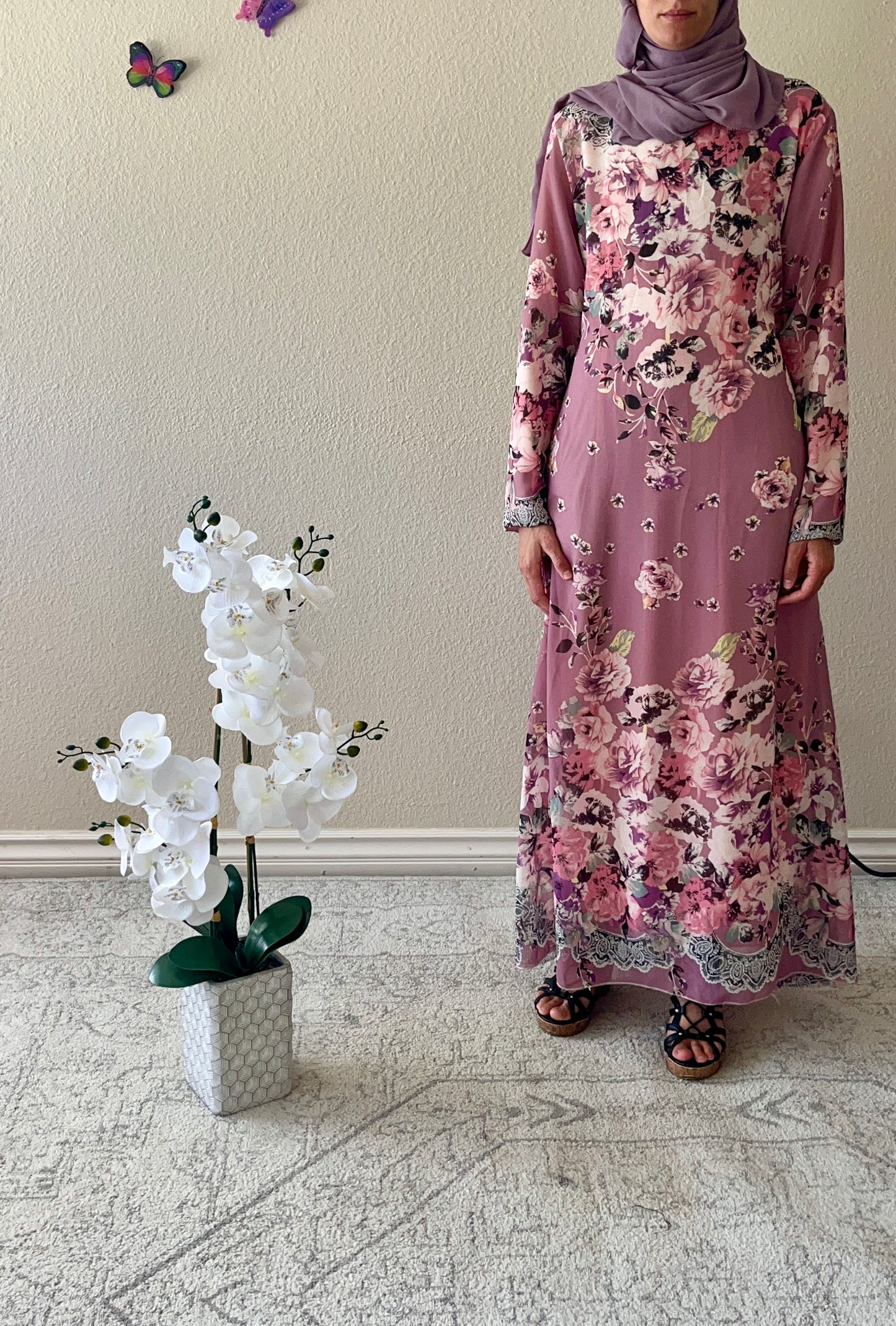 Purple Floral Dress