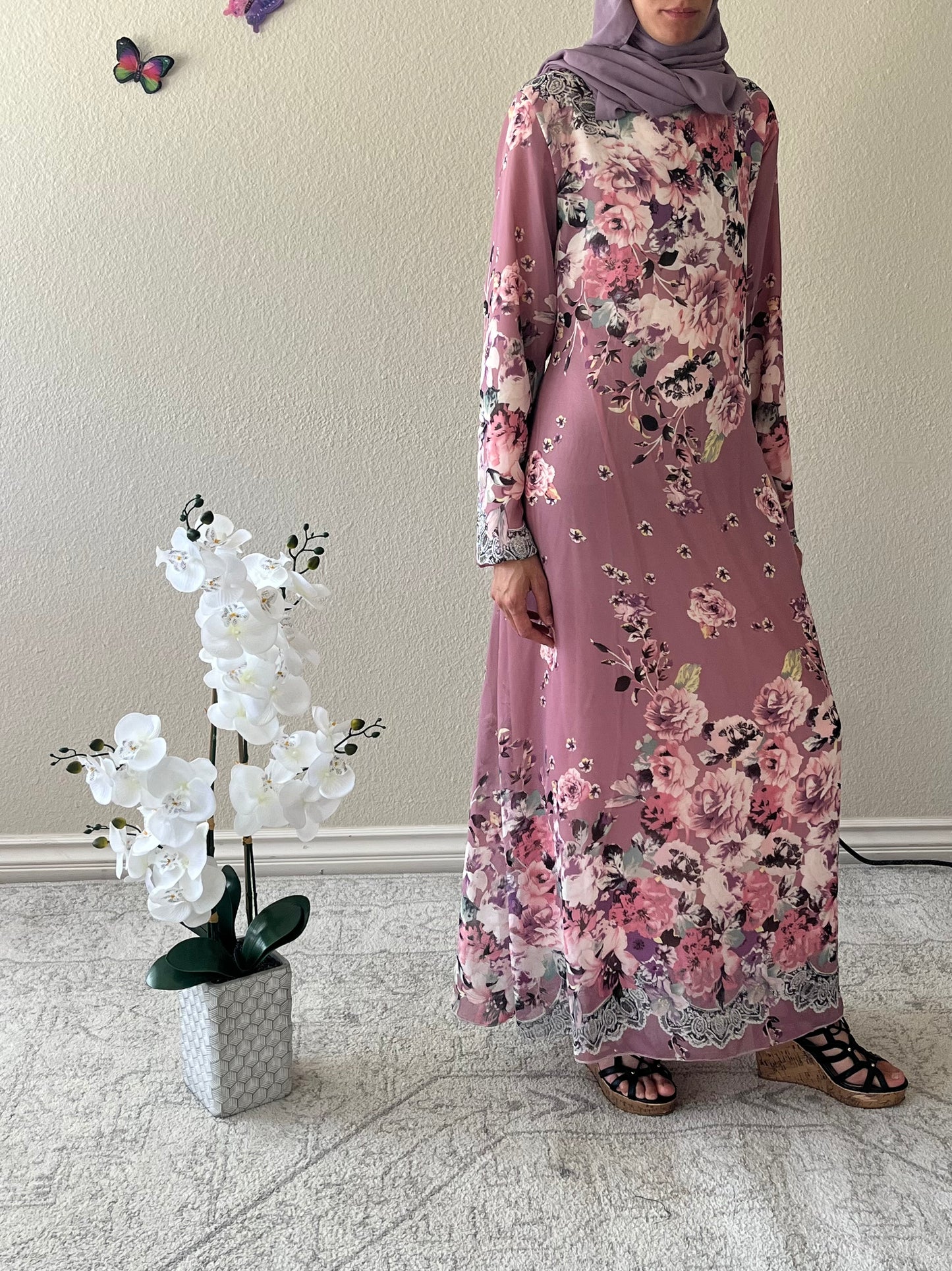Purple Floral Dress