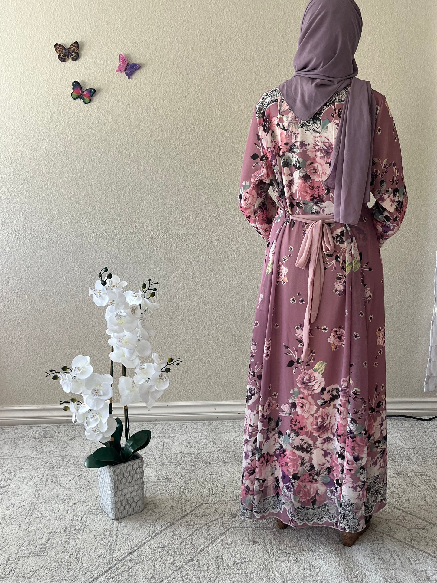 Purple Floral Dress
