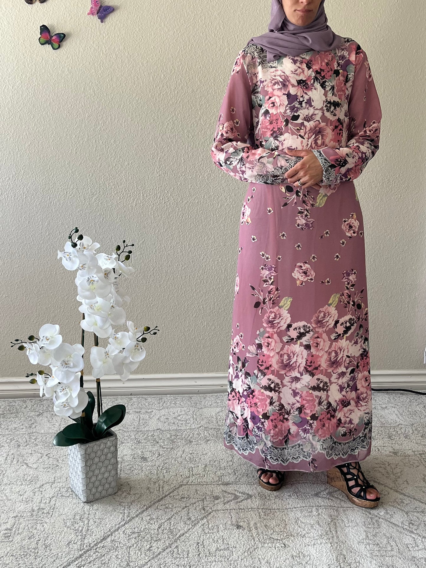 Purple Floral Dress