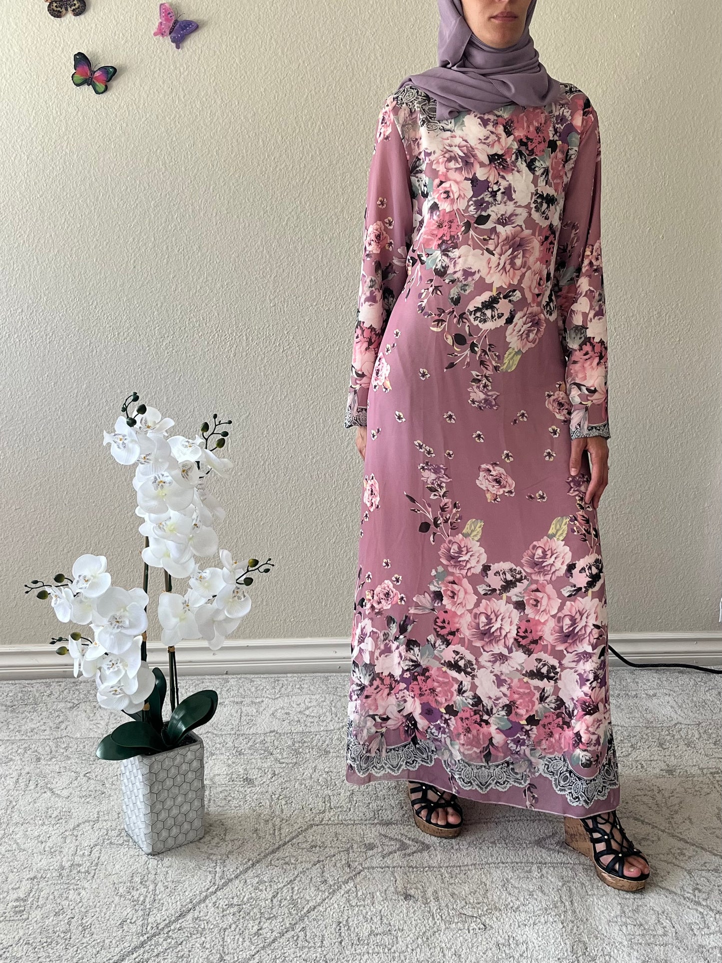 Purple Floral Dress