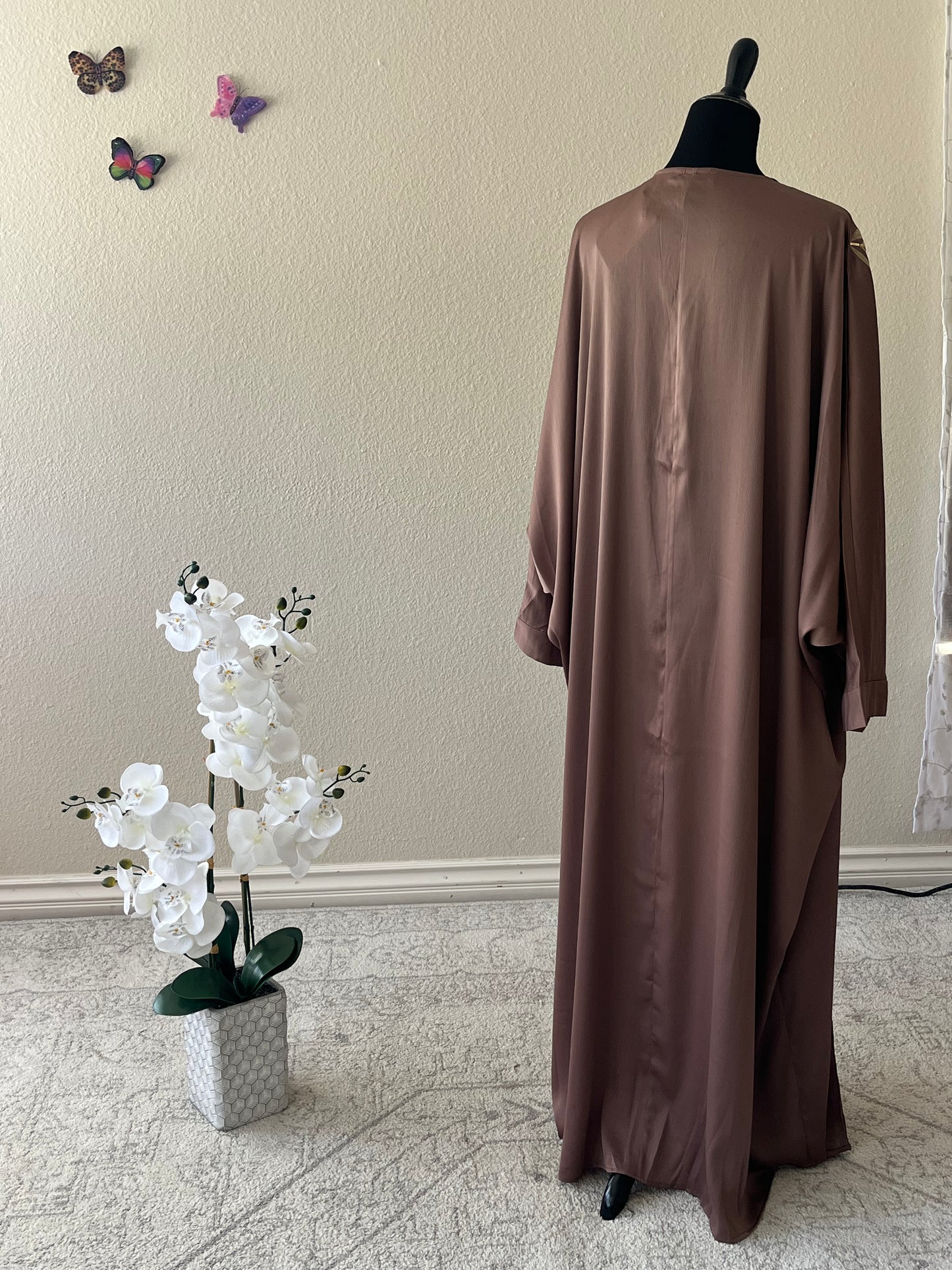 Sahara Golden Leaves Open Abaya