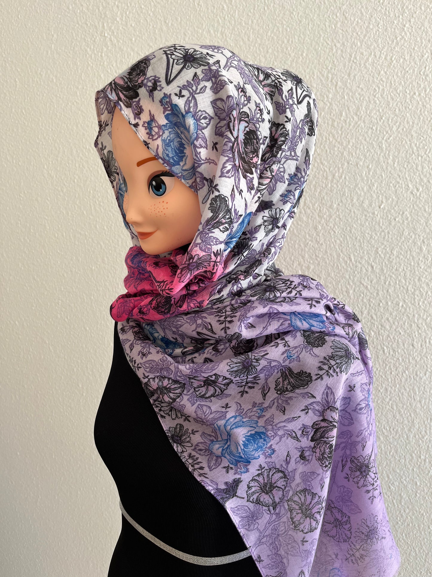 Flower Pattern Hijab (5 Colors)