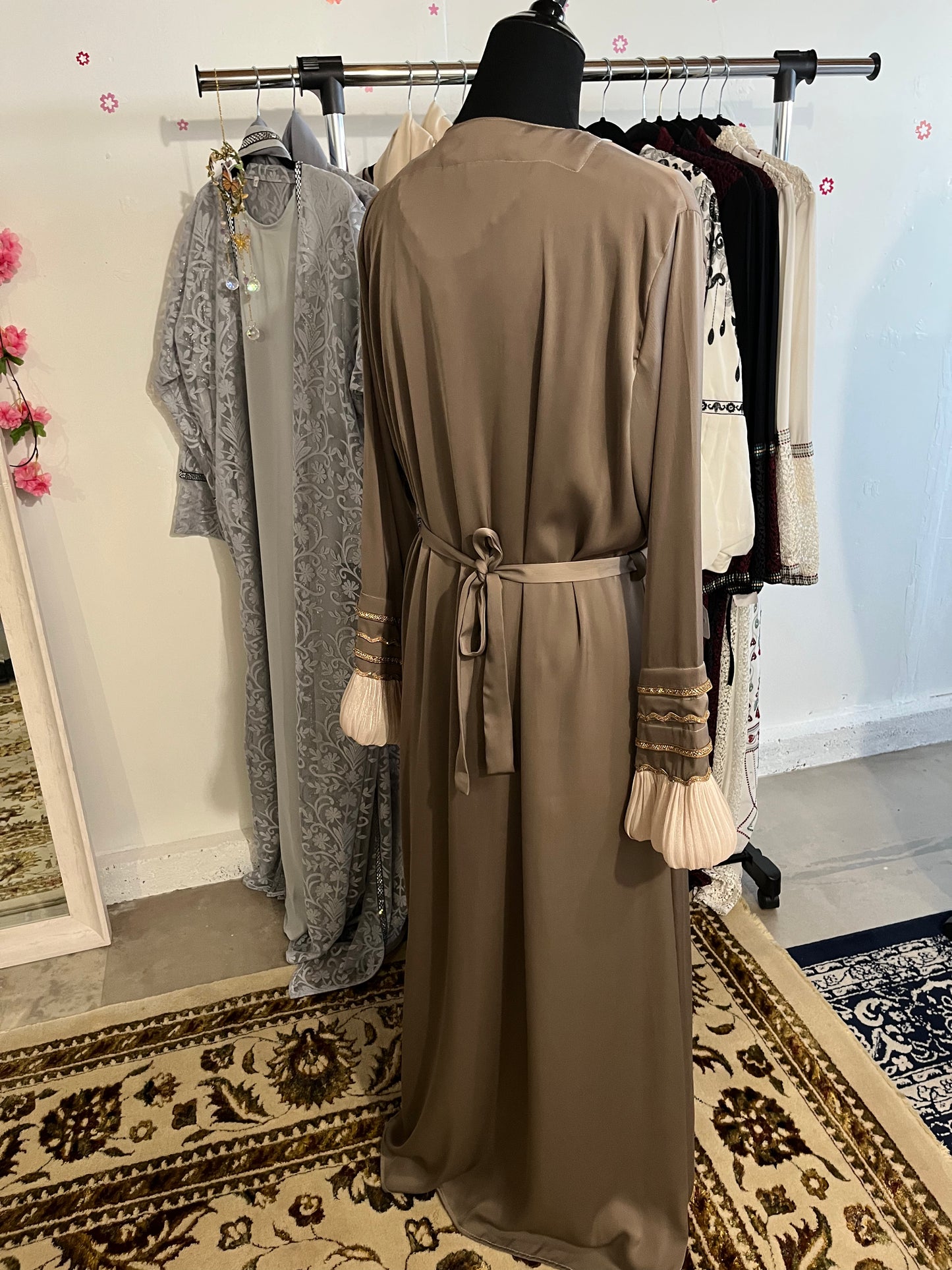 Versailles Beige Muse Two Pieces Abaya