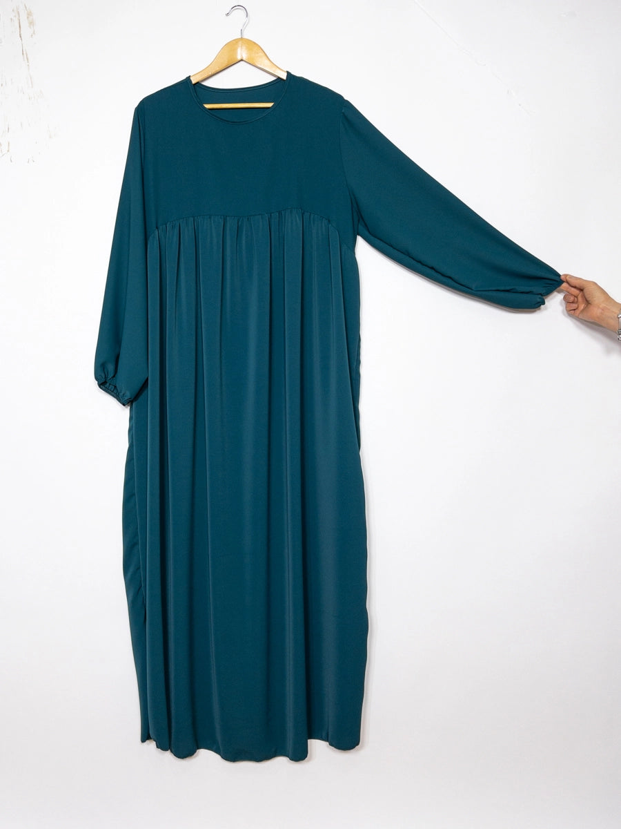 Duck Green Jazz Ruffle Abaya