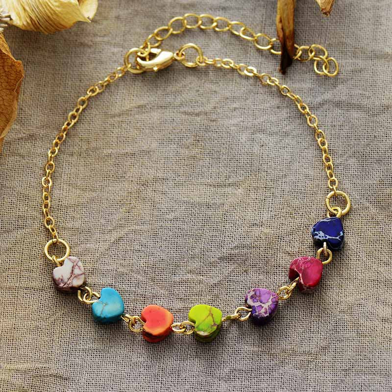 Heart Natural Stone Bracelet