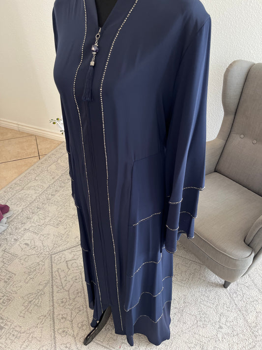 Celestial Blue Stass Abaya