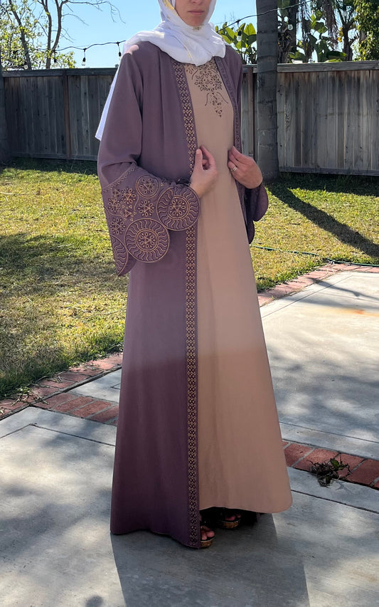 Rose Glimmer Two Pieces Abaya