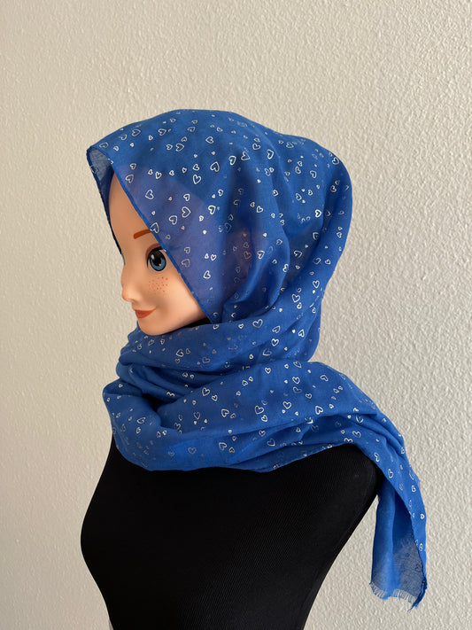 Heart Pattern Hijab (5 Colors)