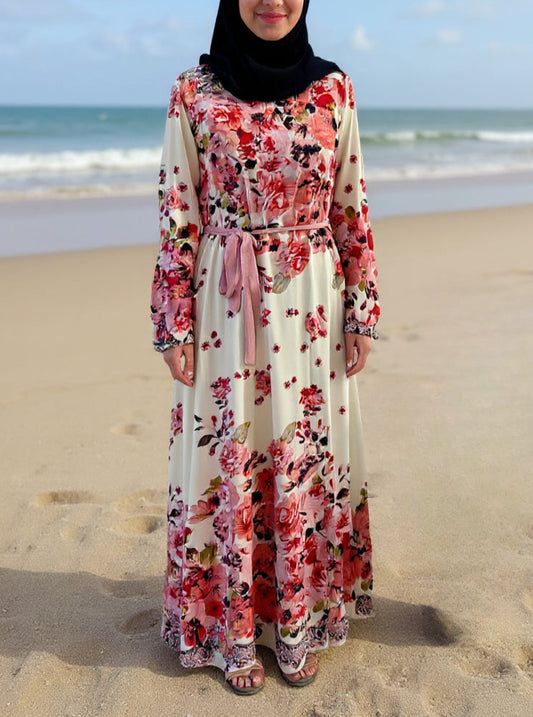 White Floral Dress