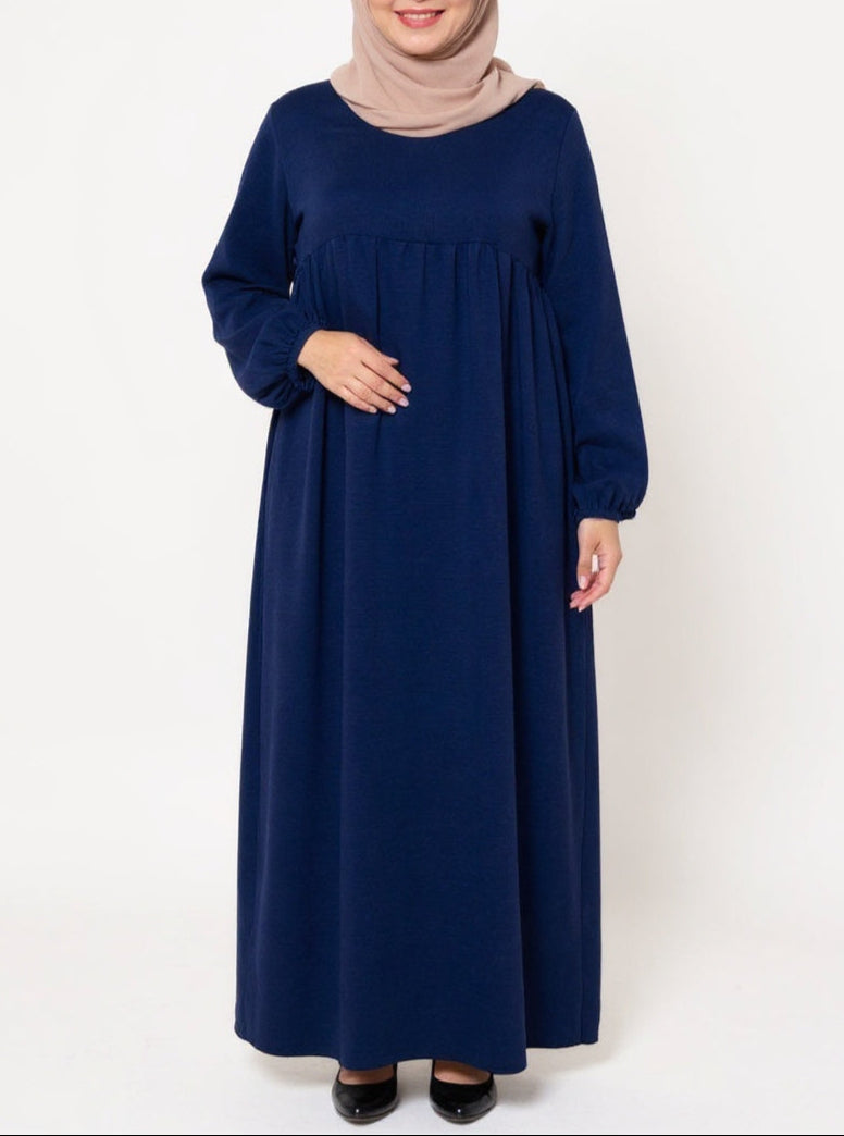 Navy Jazz Ruffle Abaya