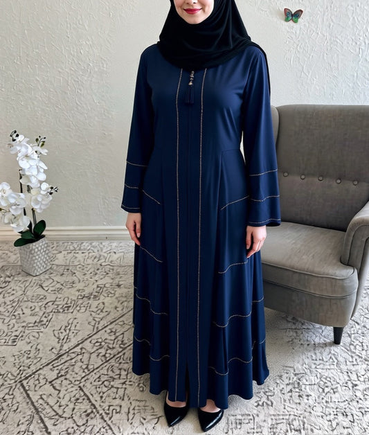 Celestial Blue Stass Abaya