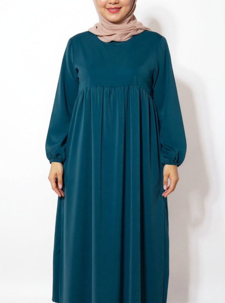 Duck Green Jazz Ruffle Abaya