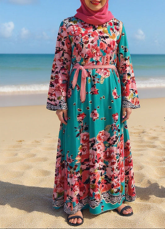 Green Floral Dress
